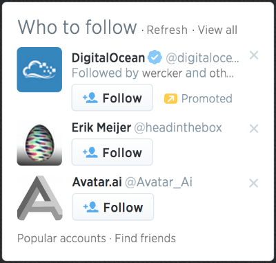 suggestions twitter