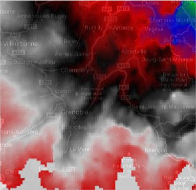 isochrone from Martigny